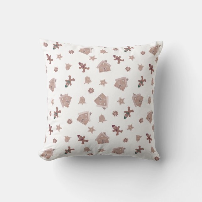 christmas cookies seamless pattern cushion (Front)