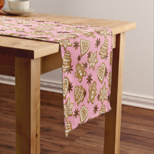 Christmas cookies short table runner