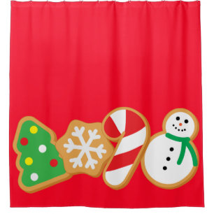 Christmas Cookies Shower Curtain