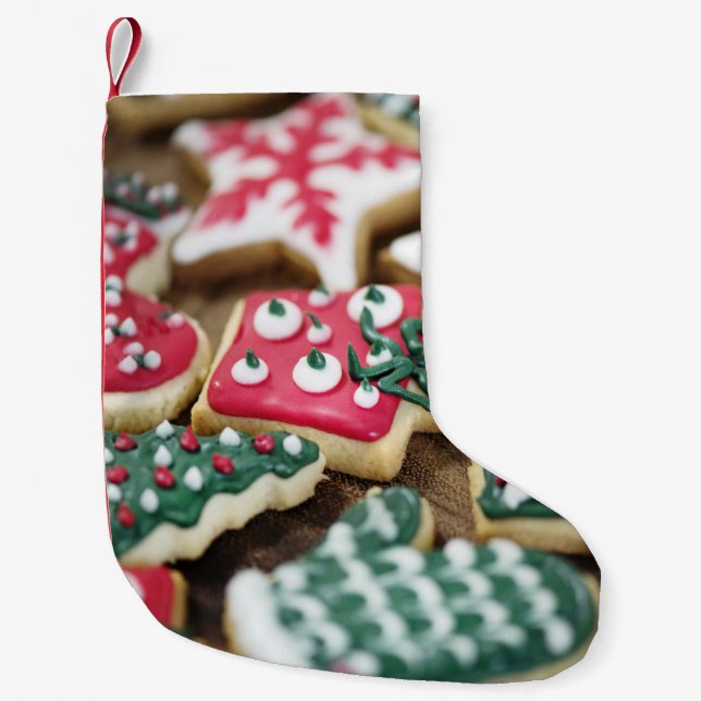 Christmas Cookies Small Christmas Stocking (Front)