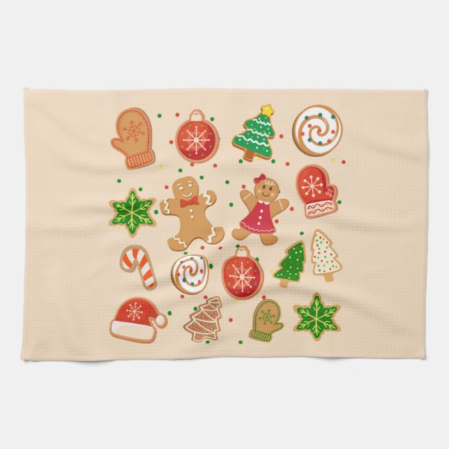 Christmas Cookies Tea Towel (Horizontal)