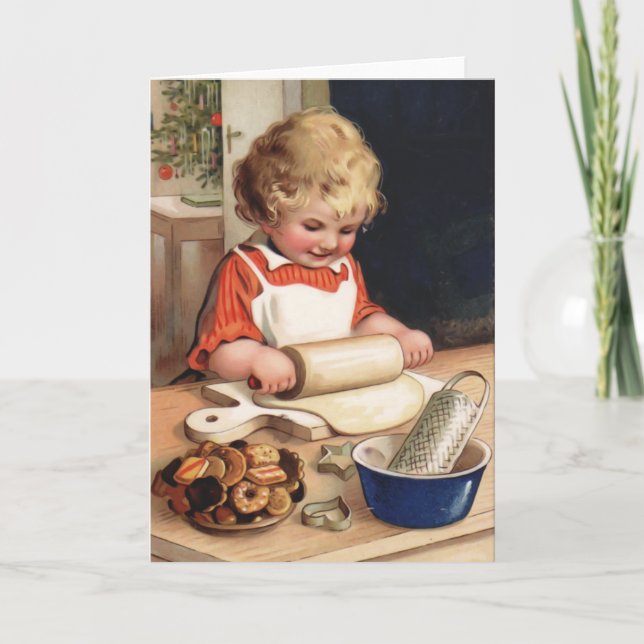 Christmas Cookies Vintage Christmas Card (Front)