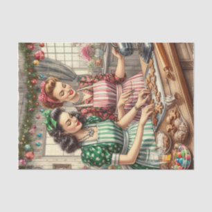 Christmas Cookies Vintage Holiday Baking Tissue Paper
