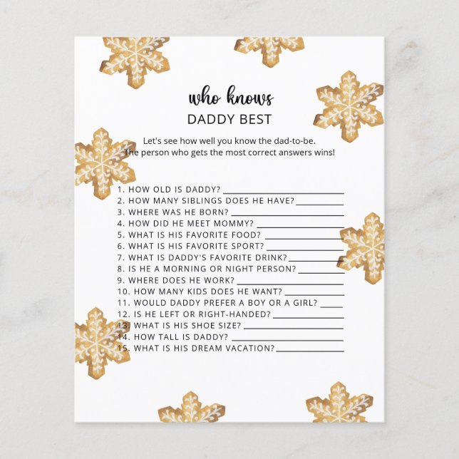 Christmas cookies Who knows DADDY best (Front)