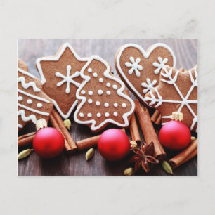 Christmas cookies with spices - Christmas time Holiday Postcard