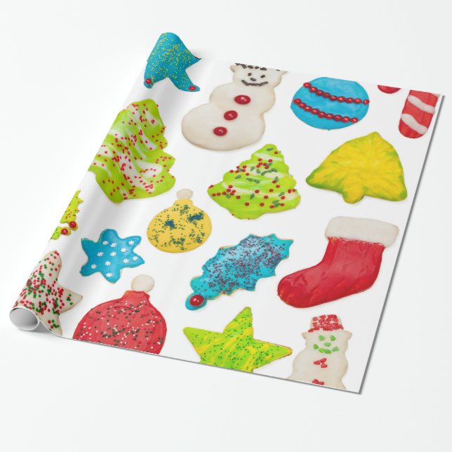 Christmas Cookies Wrapping Paper (Unrolled)