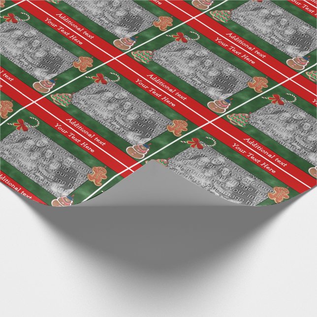 Christmas Cookies Your Photo Holiday Personalised Wrapping Paper (Corner)