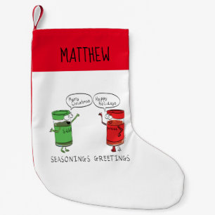 Christmas Cooking Funny Chef Spices Small Christmas Stocking