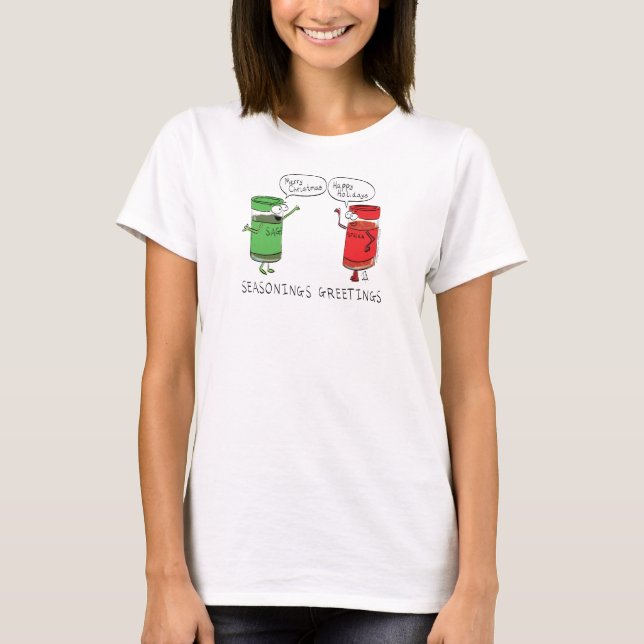 Christmas Cooking Funny Chef Spices T-Shirt (Front)