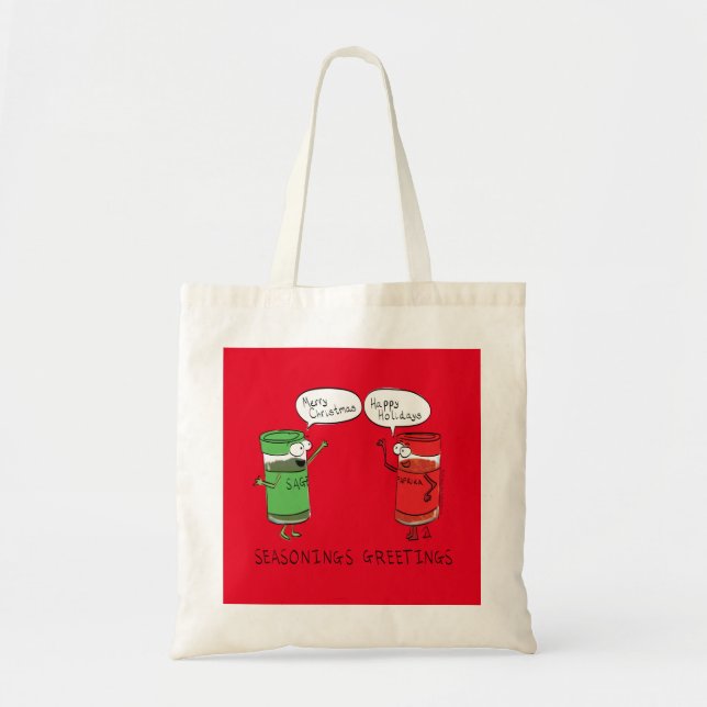 Christmas Cooking Funny Chef Spices Tote Bag (Front)