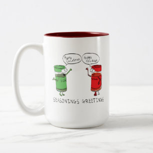 Christmas Cooking Funny Chef Spices Two-Tone Coffee Mug
