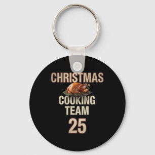Christmas Cooking Team - Holiday Santa Claus Key Ring