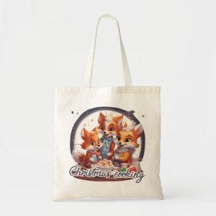 Christmas cooking tote bag