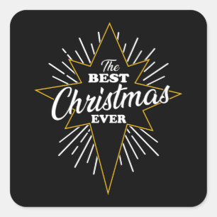 Christmas Cool Geek Santa Claus Funny Gift Idea Square Sticker