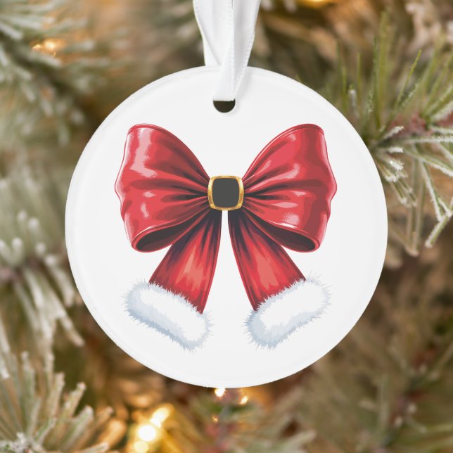 Christmas Coquette Bow Ornament (Tree)