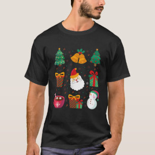 Christmas Coquette Bow Santa Xmas Tree Candy Cane T-Shirt