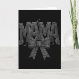 Christmas Coquette Bow Yarn,retro Christmas Mama,m Card