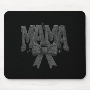 Christmas Coquette Bow Yarn,retro Christmas Mama,m Mouse Mat