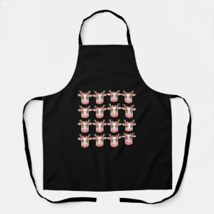 Christmas Coquette Highland Cow Western Xmas Apron