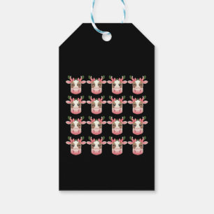 Christmas Coquette Highland Cow Western Xmas  Gift Tags