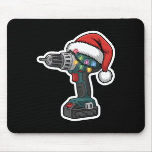 Christmas Cordless Drill Festive Holiday Xmas Mouse Mat
