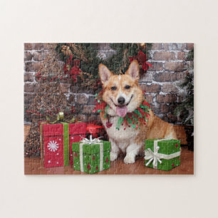 Christmas - Corgi - Cal Jigsaw Puzzle