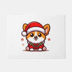 Christmas Corgi Classic T-Shirt Doormat