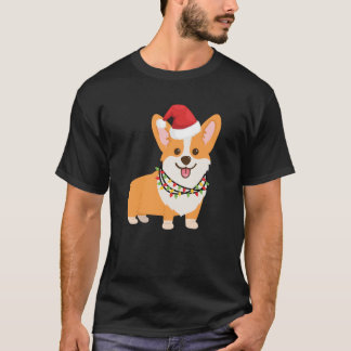 Christmas Corgi dog cartoon style Fawn Red Swea T-Shirt