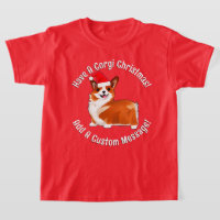 Christmas Corgi Dog With Santa Hat T-Shirt