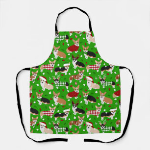 Christmas Corgi Dogs Apron