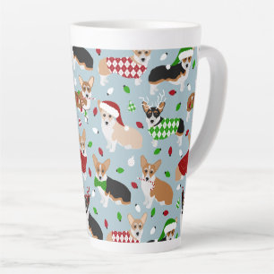 Christmas Corgi Dogs Latte Mug