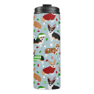 Christmas Corgi Dogs Thermal Tumbler