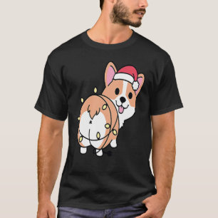 Christmas Corgi Light Butt Funny Corgi Lover Xmas T-Shirt
