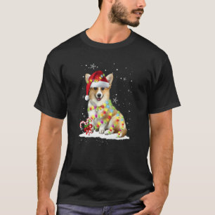 Christmas Corgi lights Santa For Men Women Boys G T-Shirt