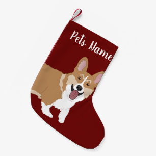 Christmas Corgi  Small Christmas Stocking