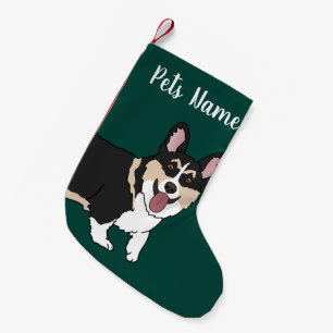 Christmas Corgi Small Christmas Stocking