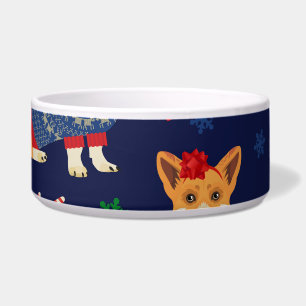Christmas Corgis: Festive Vintage Illustration.