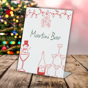 Christmas Corporate Doodle Party Bar Sign 
