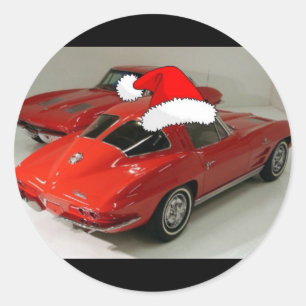 Christmas Corvettes/All I want for Christmas Classic Round Sticker