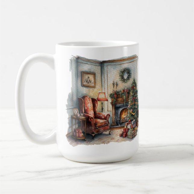 Christmas Cosy Home 15 oz Classic Mug (Left)