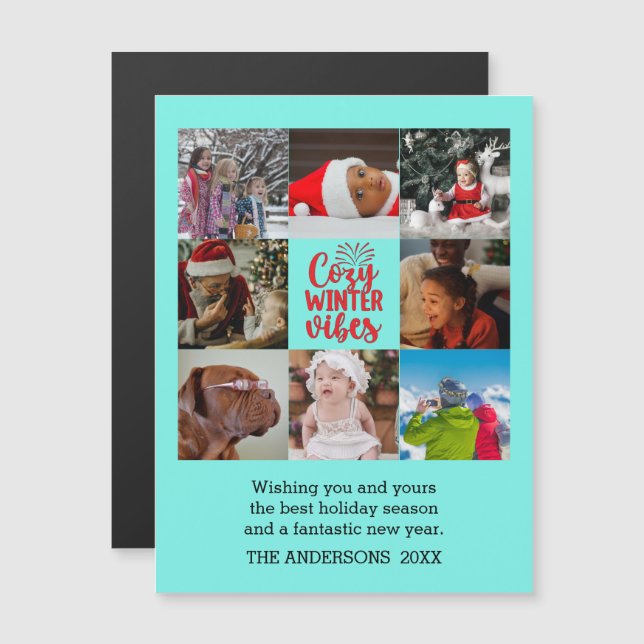 Christmas Cosy Winter Vibes Family Photo Collage (Front/Back)