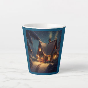Christmas Cottage 4 Latte Mug