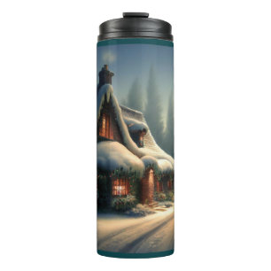 Christmas Cottage 4 Thermal Tumbler