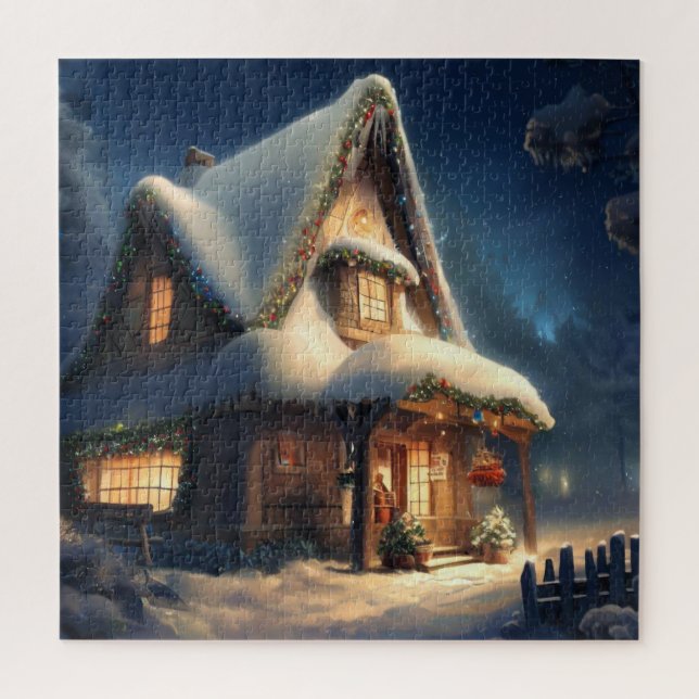 Christmas Cottage (6) Jigsaw Puzzle (Vertical)