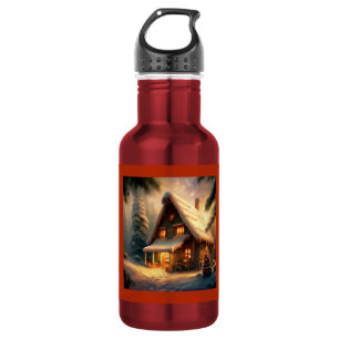 Christmas Cottage 8 532 Ml Water Bottle