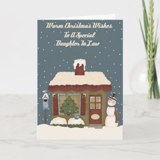 Christmas Cottage To A Special Daughter In Law Holiday Card