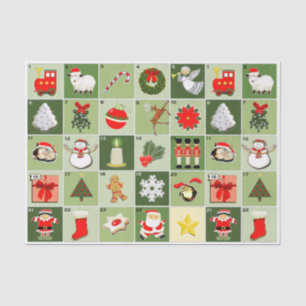 Christmas Countdown Advent Calendar Wrapping Paper