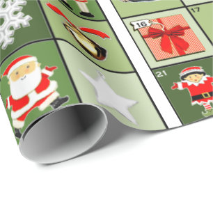 Christmas Countdown Advent Calendar Wrapping Paper