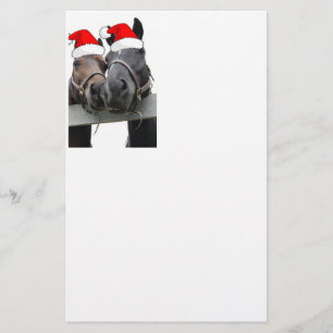 Christmas Country Horses Stationery