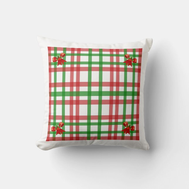 Christmas Country Plaid Pillow (Front)